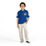 Youth Polo Shirt — Colorful "Camp Gov Summer Power" Logo Tee