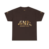 GMP "God Money Power" Tee - Gold Logo Graphic T-Shirt