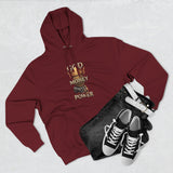 God Money Power Hoodie — Graphic Religious Statement Pullover