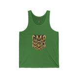 Good Money Power Tank Top — Retro 3D Gold Typography Muscle Tee