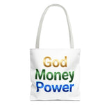 God Money Power Tote Bag — Inspirational Faith & Prosperity Canvas Tote