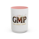 GMP 'God Money Power' Accent Coffee Mug — 11/15 oz Inspirational Ceramic