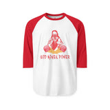 Raglan Shirt — "God Money Power" Boxing Oracle Graphic