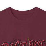 Inspirational Long Sleeve Tee — “Put God First, Hustle for the Money, Put Yourself in Power”