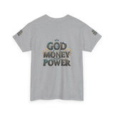 God Money Power Graphic Tee — Faith & Hustle Christian T-Shirt