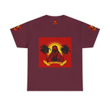 Surf Saint T‑Shirt — Vintage Palm Beach Vibes ("Our Savior Protects" Banner)