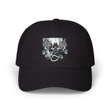 Angel Of Death Classic Dad Cap — Vintage Floral Skull Embroidered Baseball Hat