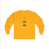 Long Sleeve Tee — "God · Money · Power" Graphic