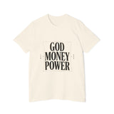 God Money Power T-Shirt — Bold Typography Faith & Hustle Tee