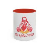 God Money Power Coffee Mug — Edgy Religious Pop Art Accent Mug (11/15 oz)