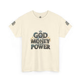 God Money Power Graphic Tee — Faith & Hustle Christian T-Shirt