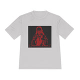 Red Prayer Graphic Tee — Retro Gothic Nun Illustration Moisture-Wicking Shirt