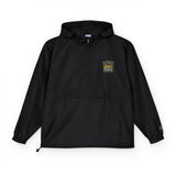 God Money Power- Orange Packable Anorak Jacket with Tiny Floral Chest Graphic