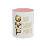 Coffee Mug — G.M.P. (God Money Power) Gold Accent Ceramic Mug