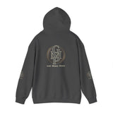 Monogram Circle Logo Hoodie — Minimal White Streetwear Sweatshirt