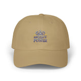 Classic Dad Cap – 'God Money Power' Embroidered Baseball Hat