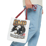 GMP Eagle Tote Bag — "God Money Power" Patriotic Graphic Tote