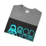 God Money Power T-Shirt — Retro Neon Faith & Hustle Graphic Tee