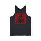 Religious Icon Masked Madonna Tank Top — Red Gothic Sacred Heart Graphic