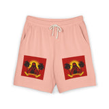 Fleece Sweat Shorts — Tropical Sunset Graphic