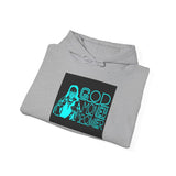 God, Money & Power Hoodie — Neon Retro Graphic Pullover