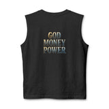 God Money Power Muscle Tank — Faith & Prosperity Graphic Tank Top