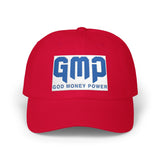 GMP "God Money Power" Embroidered Dad Cap - White Religious Baseball Hat