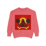 Sweatshirt — Retro Island Hooded Figure "God Money Power" Graphic