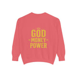 GMP "God Money Power" Sweatshirt — Gold Foil Graphic Crewneck