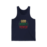 God Money Power—Tank Top — Inspirational Faith & Wealth Graphic Tank