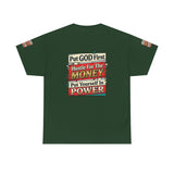Put GOD First Hustle For The MONEY Tee - Faith & Motivation Graphic T-Shirt