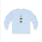 Long Sleeve Tee — "God · Money · Power" Graphic