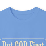 Inspirational Faith Hustle Long Sleeve Tee — “Put GOD First, Hustle For The MONEY, Put Yourself In POWER”