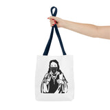 Tote Bag — Saint Icon Graphic Tote with Face Mask (Stencil Black)