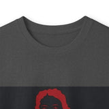 Long Sleeve Tee — Red Samurai Graphic Prayer Pose
