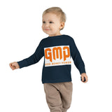 Toddler Long Sleeve Tee — GMP "God Money Power" Orange Graphic
