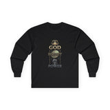 God Money Power Long Sleeve Tee — Faith & Ambition Graphic Shirt