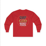 GMP GOD Money Power Long Sleeve Tee — Inspirational Faith & Wealth Shirt