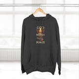 God Money Power Hoodie — Graphic Religious Statement Pullover