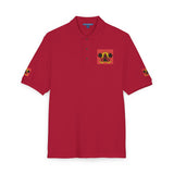 Embroidered Floral Skull Polo