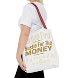 Inspirational 'Put God First, Hustle For The Money' Tote Bag