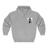 Jesus with Bandana Zip Hoodie – Streetwear Religious Graphic Full-Zip