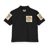 Youth Polo Shirt — Gold "GMP" (God Money Power) Emblem