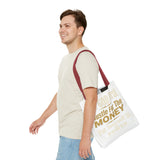 Inspirational 'Put God First, Hustle For The Money' Tote Bag
