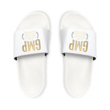 GMP Gold Logo Slide Sandals — Men's Removable-Strap Pool & Casual Slides