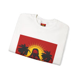 Crewneck Sweatshirt — 'God Most Power' Retro Palm Beach Graphic