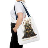 GMP 'Gold Money Power' Tote Bag — Luxurious King on Throne All-Over Print