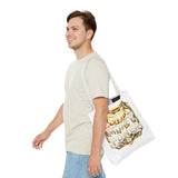 Tote Bag — "God Money Power" Gold Graphic Tote for Faith & Hustle