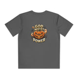 Youth Pumpkin Power Tee - "God Money Power" Halloween Graphic Shirt