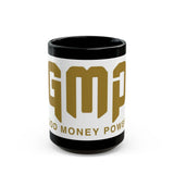 GMP Gold Logo Black Coffee Mug — Good Money Power 11oz & 15oz